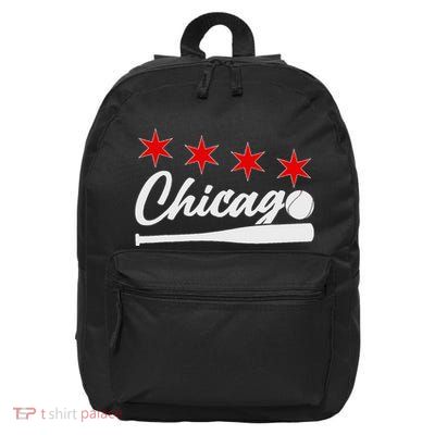 Baseball Chicago Lover Cute Chicago Baseball Bat American 16 in Basic Backpack