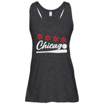 Baseball Chicago Lover Cute Chicago Baseball Bat American Ladies Essential Flowy Tank