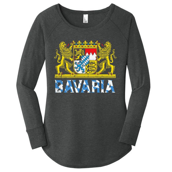 Bavaria Crest Lion Vintage German Oktoberfest Women's Perfect Tri Tunic Long Sleeve Shirt