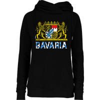 Bavaria Crest Lion Vintage German Oktoberfest Womens Funnel Neck Pullover Hood