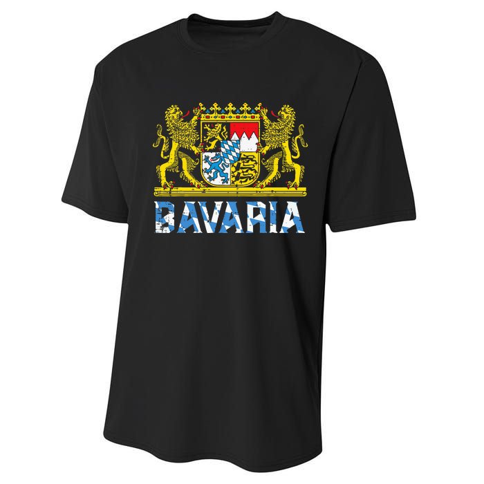 Bavaria Crest Lion Vintage German Oktoberfest Performance Sprint T-Shirt