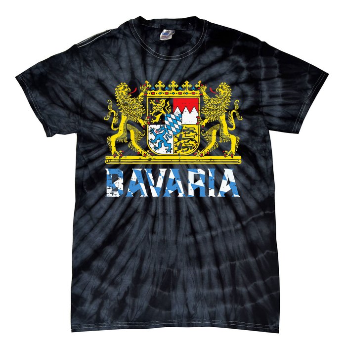 Bavaria Crest Lion Vintage German Oktoberfest Tie-Dye T-Shirt