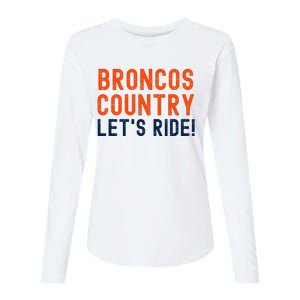 Broncos Country LetS Ride! Sports Team Fans Womens Cotton Relaxed Long Sleeve T-Shirt