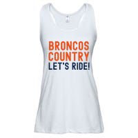 Broncos Country LetS Ride! Sports Team Fans Ladies Essential Flowy Tank