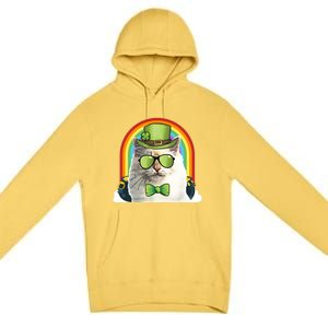 Bir Cat Leprechaun Funny St Patricks Day Gift Premium Pullover Hoodie