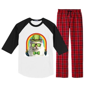 Bir Cat Leprechaun Funny St Patricks Day Gift Raglan Sleeve Pajama Set