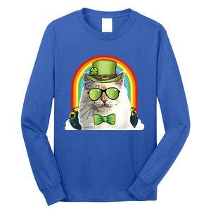 Bir Cat Leprechaun Funny St Patricks Day Gift Long Sleeve Shirt