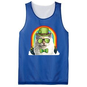 Bir Cat Leprechaun Funny St Patricks Day Gift Mesh Reversible Basketball Jersey Tank