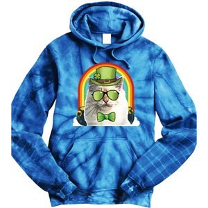 Bir Cat Leprechaun Funny St Patricks Day Gift Tie Dye Hoodie