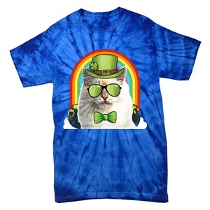 Bir Cat Leprechaun Funny St Patricks Day Gift Tie-Dye T-Shirt