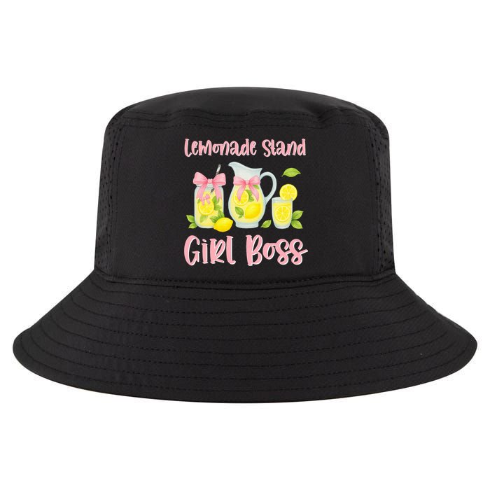 Bow Coquette Lemonade Stand Girl Boss Ceo Lemon Juice Summer Cool Comfort Performance Bucket Hat