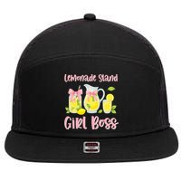 Bow Coquette Lemonade Stand Girl Boss Ceo Lemon Juice Summer 7 Panel Mesh Trucker Snapback Hat