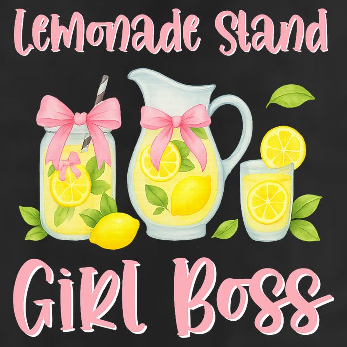 Bow Coquette Lemonade Stand Girl Boss Ceo Lemon Juice Summer 7 Panel Mesh Trucker Snapback Hat