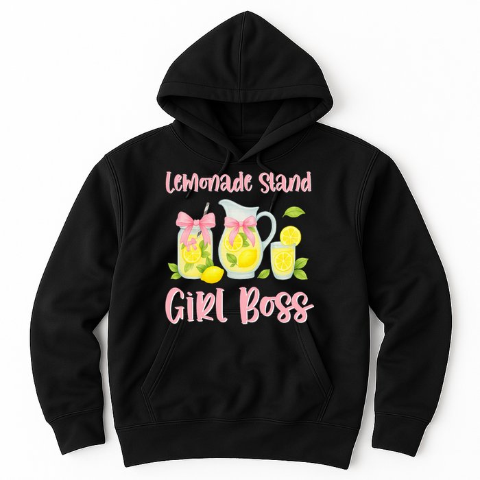 Bow Coquette Lemonade Stand Girl Boss Ceo Lemon Juice Summer Hoodie