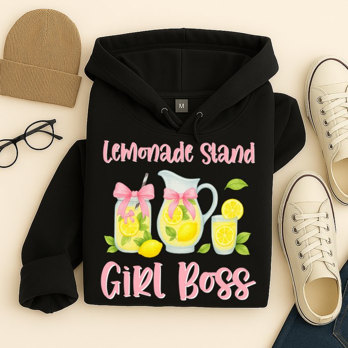 Bow Coquette Lemonade Stand Girl Boss Ceo Lemon Juice Summer Hoodie