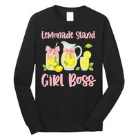 Bow Coquette Lemonade Stand Girl Boss Ceo Lemon Juice Summer Long Sleeve Shirt
