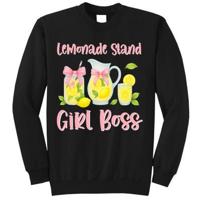 Bow Coquette Lemonade Stand Girl Boss Ceo Lemon Juice Summer Sweatshirt