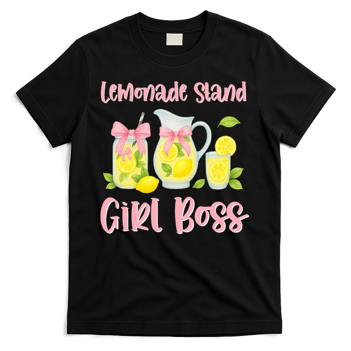 Bow Coquette Lemonade Stand Girl Boss Ceo Lemon Juice Summer T-Shirt