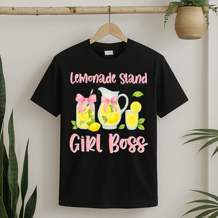 Bow Coquette Lemonade Stand Girl Boss Ceo Lemon Juice Summer T-Shirt