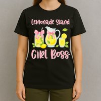 Bow Coquette Lemonade Stand Girl Boss Ceo Lemon Juice Summer T-Shirt