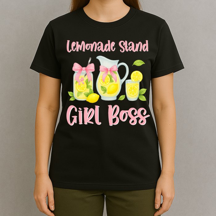 Bow Coquette Lemonade Stand Girl Boss Ceo Lemon Juice Summer T-Shirt