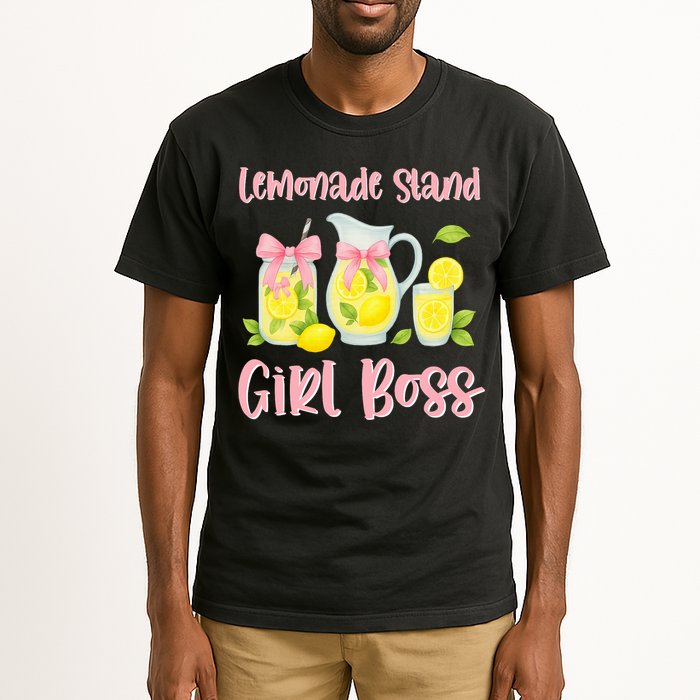 Bow Coquette Lemonade Stand Girl Boss Ceo Lemon Juice Summer Tall T-Shirt
