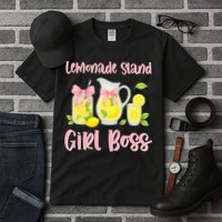 Bow Coquette Lemonade Stand Girl Boss Ceo Lemon Juice Summer Tall T-Shirt