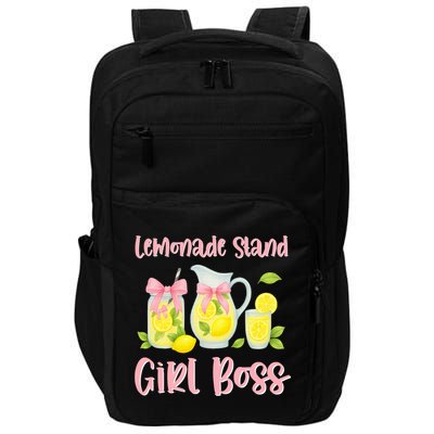 Bow Coquette Lemonade Stand Girl Boss Ceo Lemon Juice Summer Impact Tech Backpack