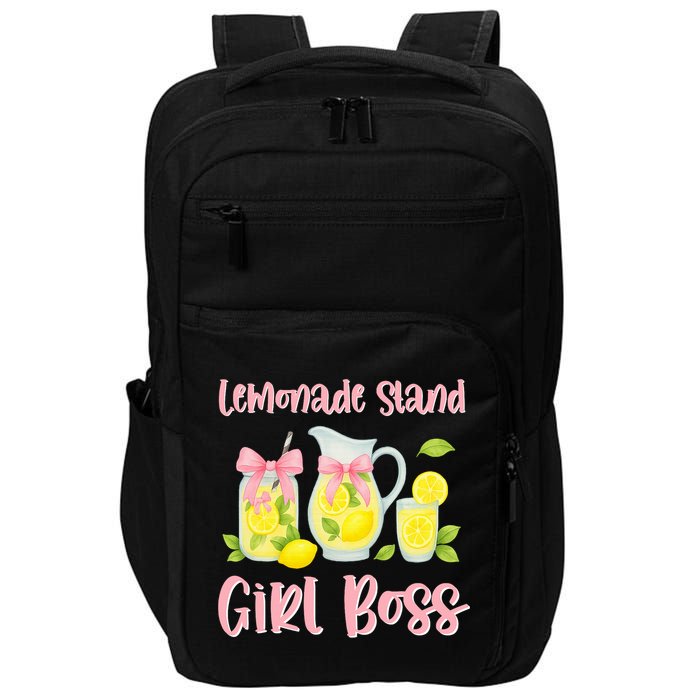 Bow Coquette Lemonade Stand Girl Boss Ceo Lemon Juice Summer Impact Tech Backpack