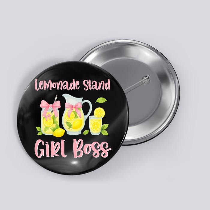Bow Coquette Lemonade Stand Girl Boss Ceo Lemon Juice Summer Button