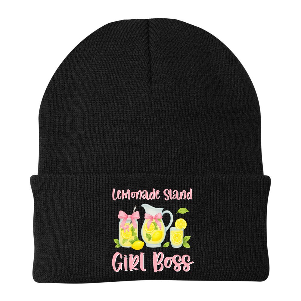 Bow Coquette Lemonade Stand Girl Boss Ceo Lemon Juice Summer Beanie