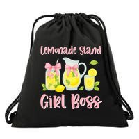 Bow Coquette Lemonade Stand Girl Boss Ceo Lemon Juice Summer Drawstring Bag