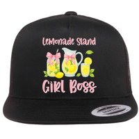Bow Coquette Lemonade Stand Girl Boss Ceo Lemon Juice Summer Flat Bill Trucker Hat