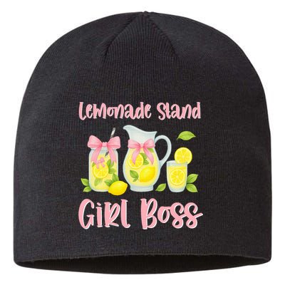 Bow Coquette Lemonade Stand Girl Boss Ceo Lemon Juice Summer Sustainable Beanie
