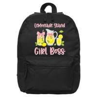 Bow Coquette Lemonade Stand Girl Boss Ceo Lemon Juice Summer 16 in Basic Backpack