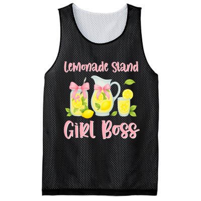 Bow Coquette Lemonade Stand Girl Boss Ceo Lemon Juice Summer Mesh Reversible Basketball Jersey Tank