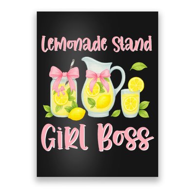 Bow Coquette Lemonade Stand Girl Boss Ceo Lemon Juice Summer Poster