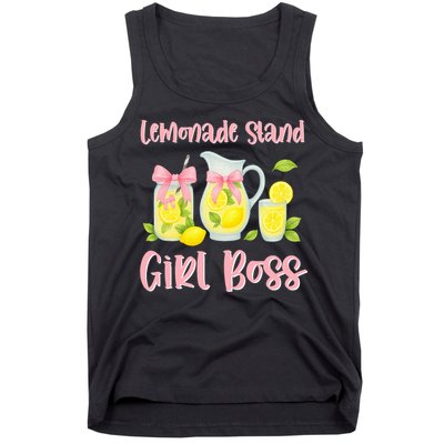 Bow Coquette Lemonade Stand Girl Boss Ceo Lemon Juice Summer Tank Top