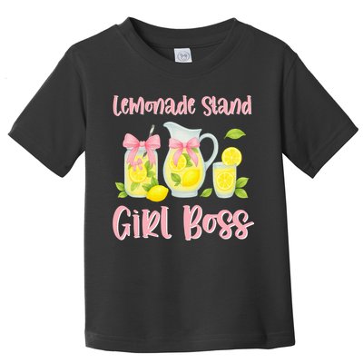 Bow Coquette Lemonade Stand Girl Boss Ceo Lemon Juice Summer Toddler T-Shirt