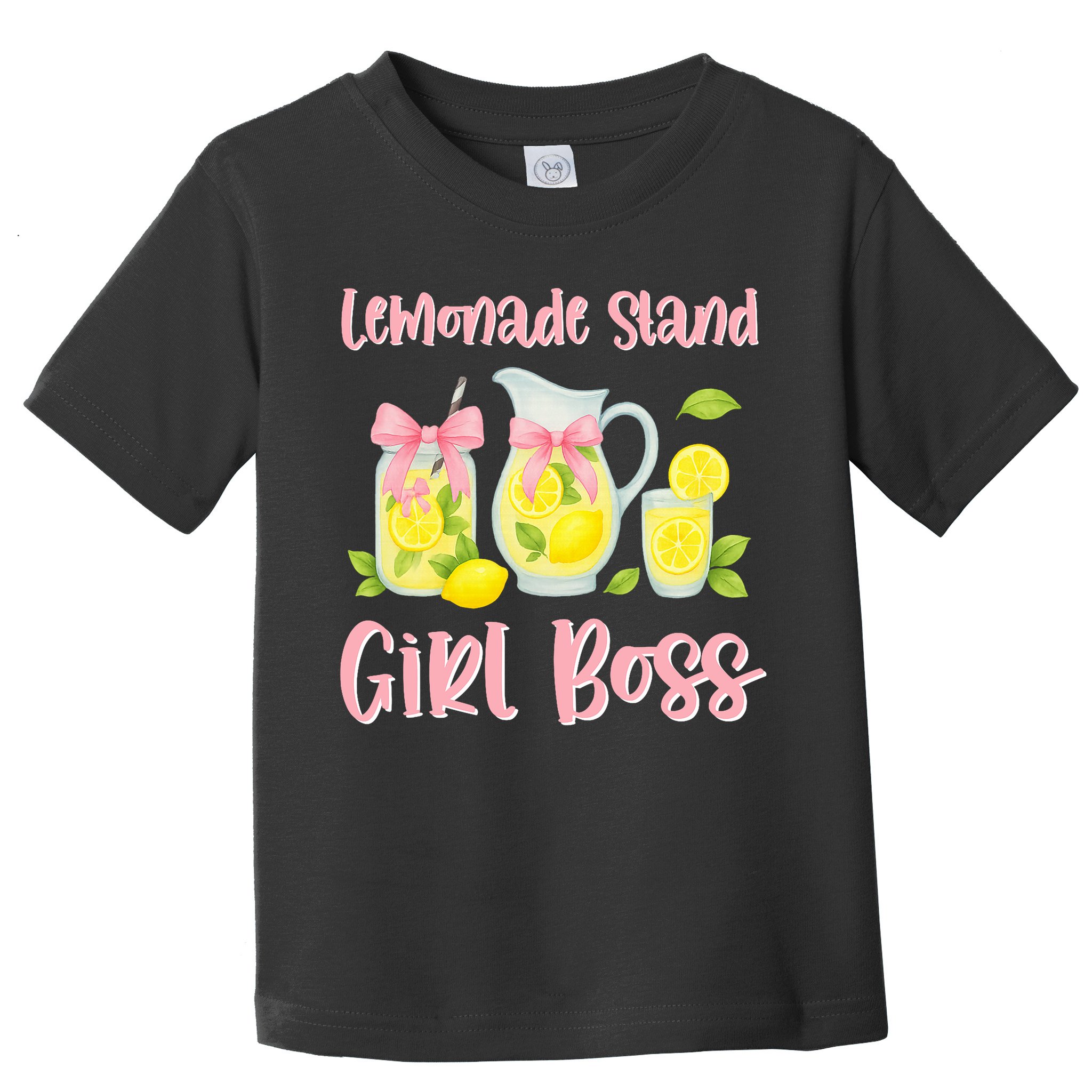 Bow Coquette Lemonade Stand Girl Boss Ceo Lemon Juice Summer Toddler T-Shirt