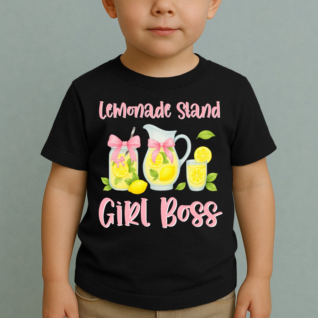 Bow Coquette Lemonade Stand Girl Boss Ceo Lemon Juice Summer Toddler T-Shirt