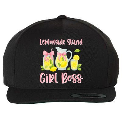 Bow Coquette Lemonade Stand Girl Boss Ceo Lemon Juice Summer Wool Snapback Cap