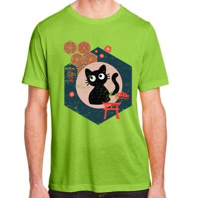 Black Cat Lover Japanese Kitten Anime Tokyo Otaku Lifestyle Adult ChromaSoft Performance T-Shirt