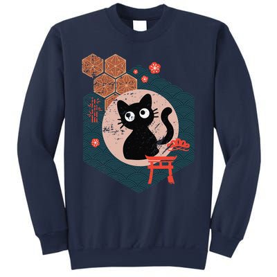 Black Cat Lover Japanese Kitten Anime Tokyo Otaku Lifestyle Sweatshirt