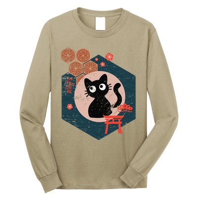 Black Cat Lover Japanese Kitten Anime Tokyo Otaku Lifestyle Long Sleeve Shirt