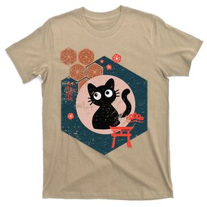 Black Cat Lover Japanese Kitten Anime Tokyo Otaku Lifestyle T-Shirt