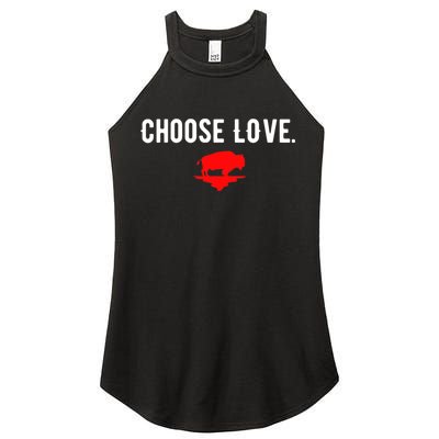 Buffalo Choose Love Choose Love Bills Women's Perfect Tri Rocker Tank