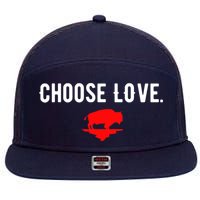Buffalo Choose Love Choose Love Bills 7 Panel Mesh Trucker Snapback Hat