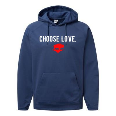 Buffalo Choose Love Choose Love Bills Performance Fleece Hoodie