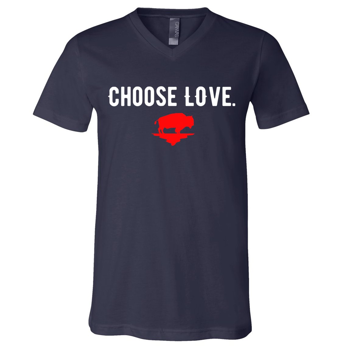 Buffalo Choose Love Choose Love Bills V-Neck T-Shirt